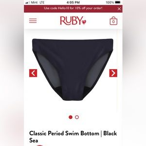 Ruby Black Swim bottoms XS